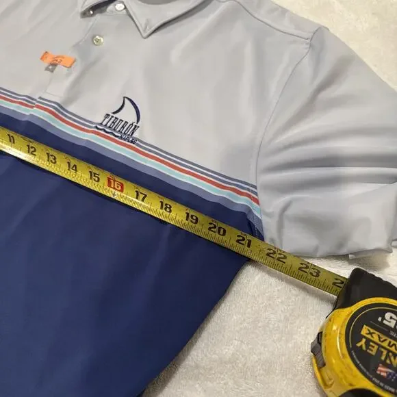 Men’s Peter Millar Summer Comfort Tiburon Naples AOP Beach Polo Shirt Large - Picture 9 of 10